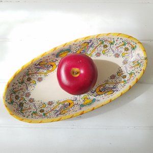 MOMA Ceramiche Oval Celery Dish Bowl Tray Rafaellesco Dragon  Italy HTF